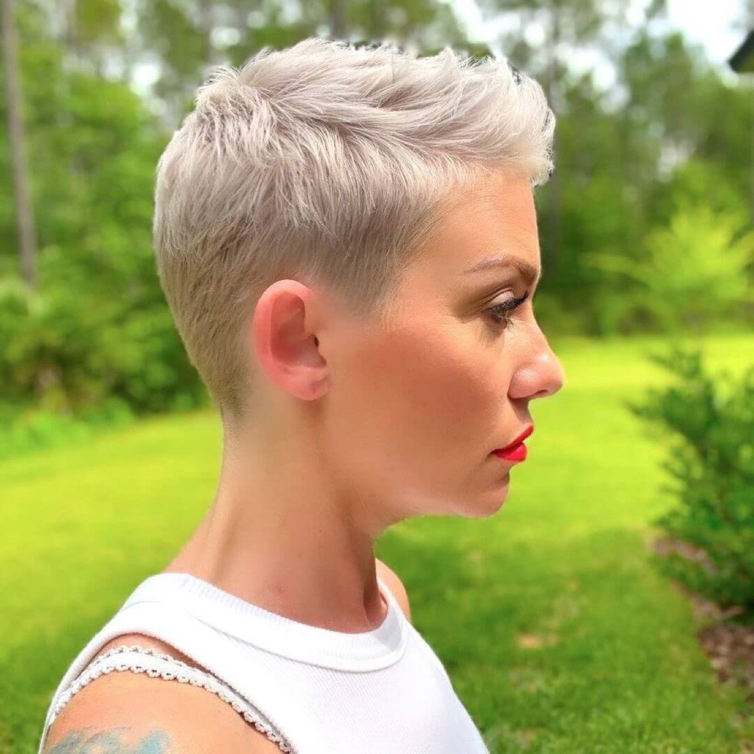 Choppy Pixie Cut With Shorter Ends