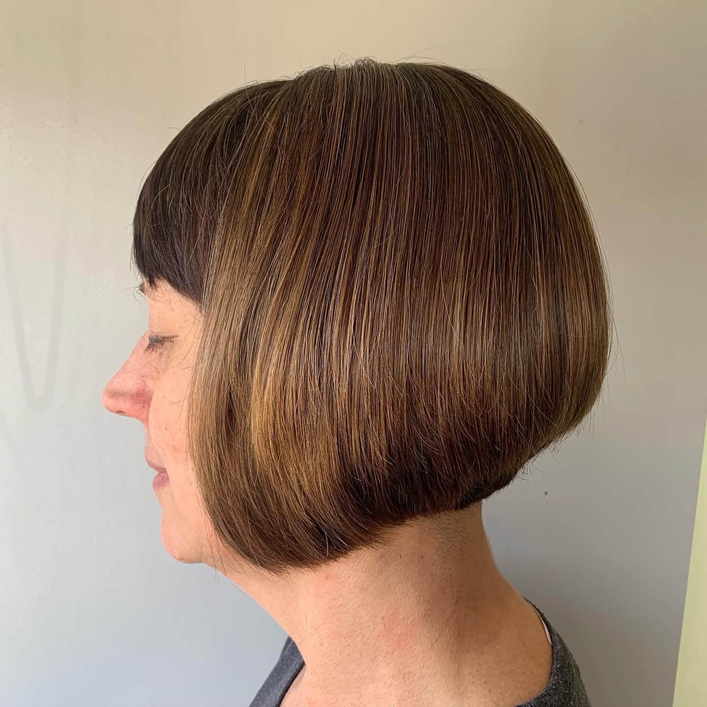 Angled Undercut Bob With Bangs