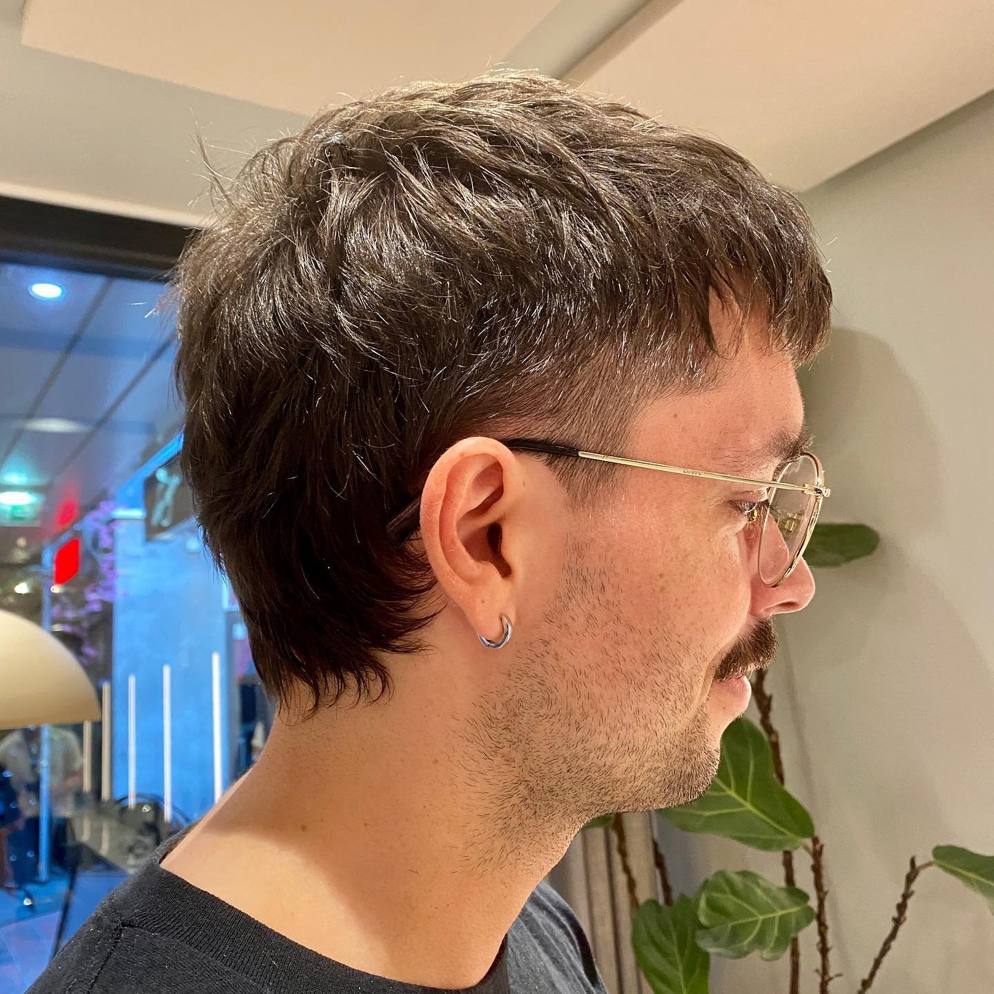 Cool Spiky Mullet Fade With Beard