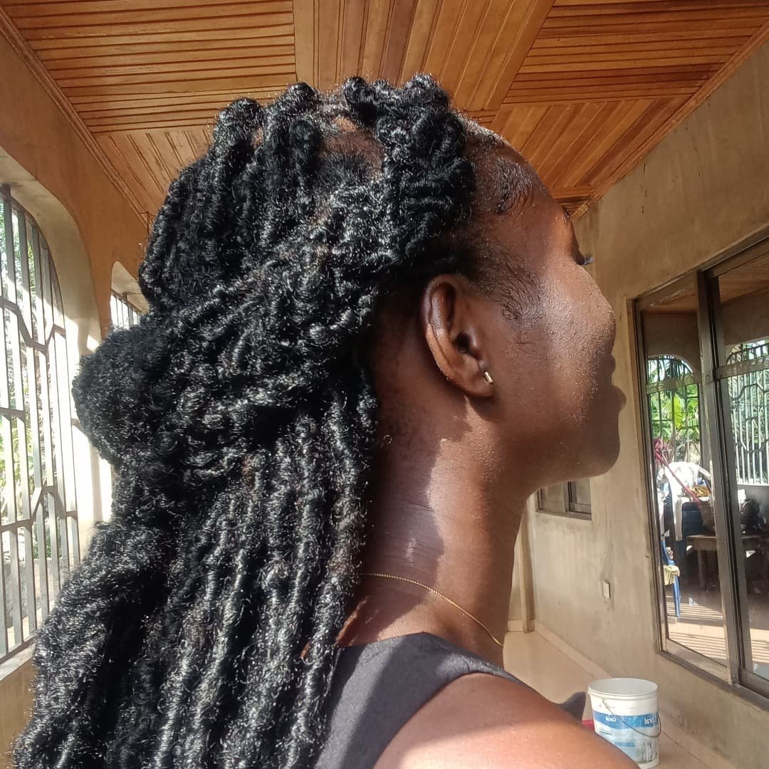 Faux Locs Updo