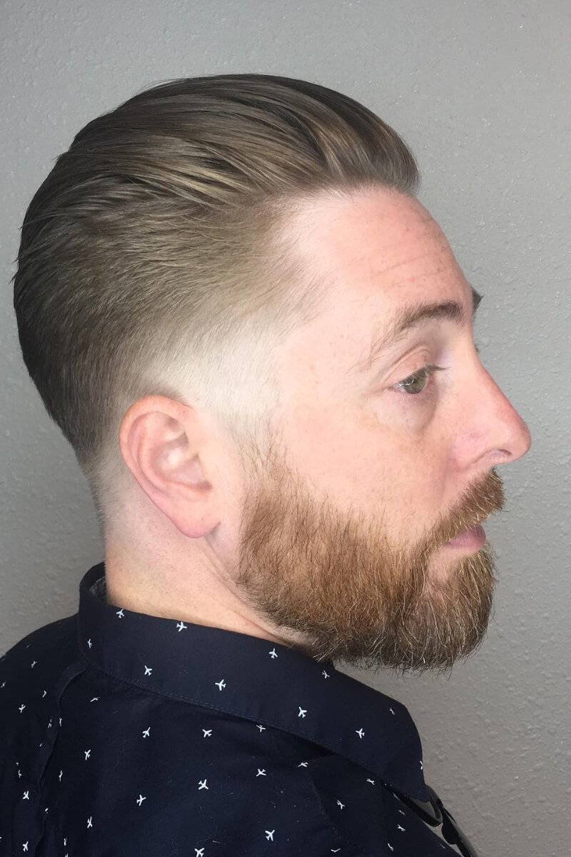 Textured Slicked Back Haircut