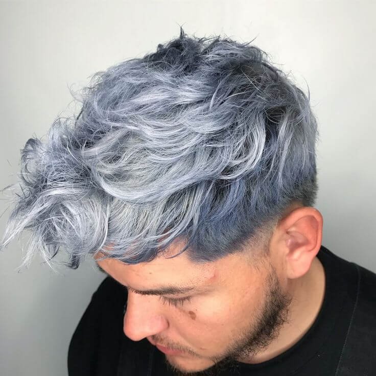 Mash With Dark Tones Ash -grey Hair Color