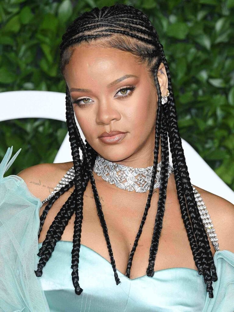 Rihanna sew-in braids
