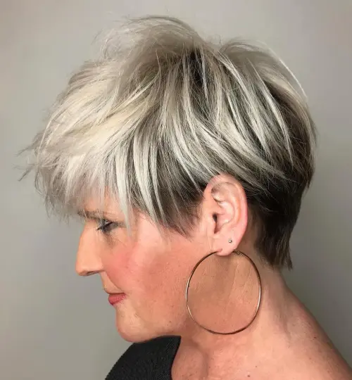 Undercut Pixie Bob for Women Over 50