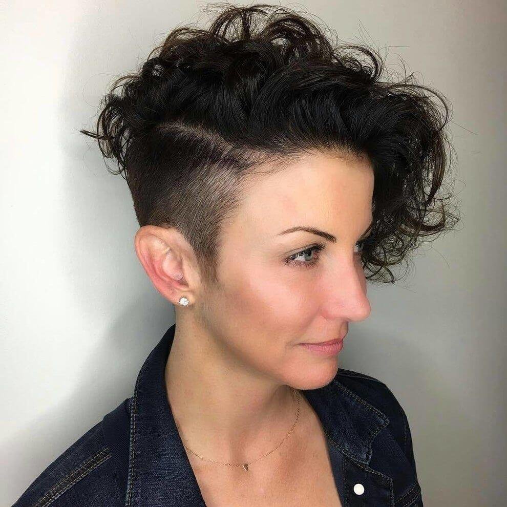 Curly Shaved Sides