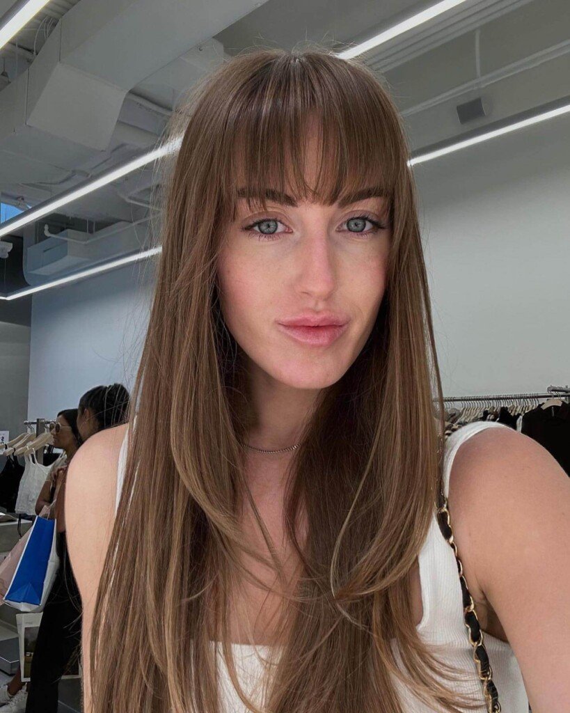 Mid-length Cut With Straight Bangs