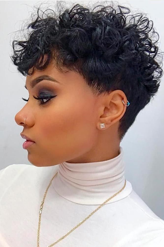 Short Curly Hair With Undercut