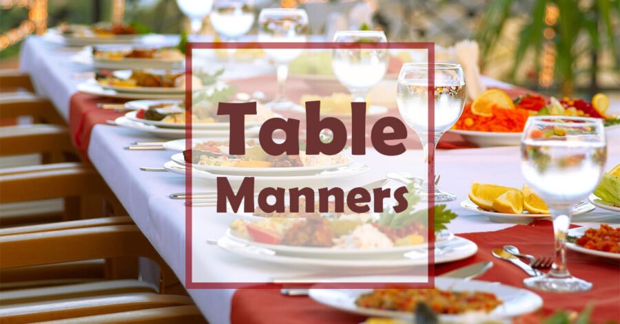 What is the proper way to handle a knife or fork and shake hands, Table manners for the left-handed
