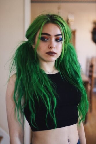 Fashionable With Green Hair Color. A Collection Of Green Hair Color Catalogs