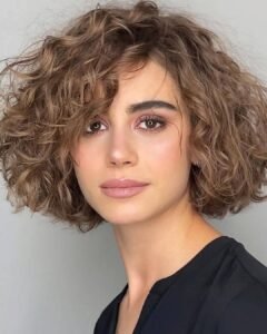 55 Layered Bob Hairstyles To Try In 2024 Thrill Inside   Curly Bob 240x300 